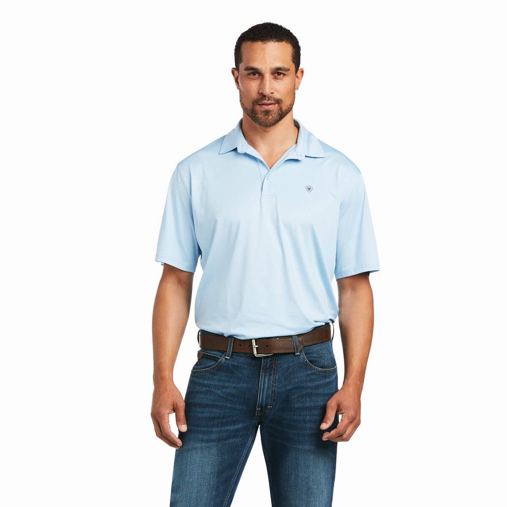 Magliette Polo Ariat Charger 2.0 Uomo Blu | IT908KWQG