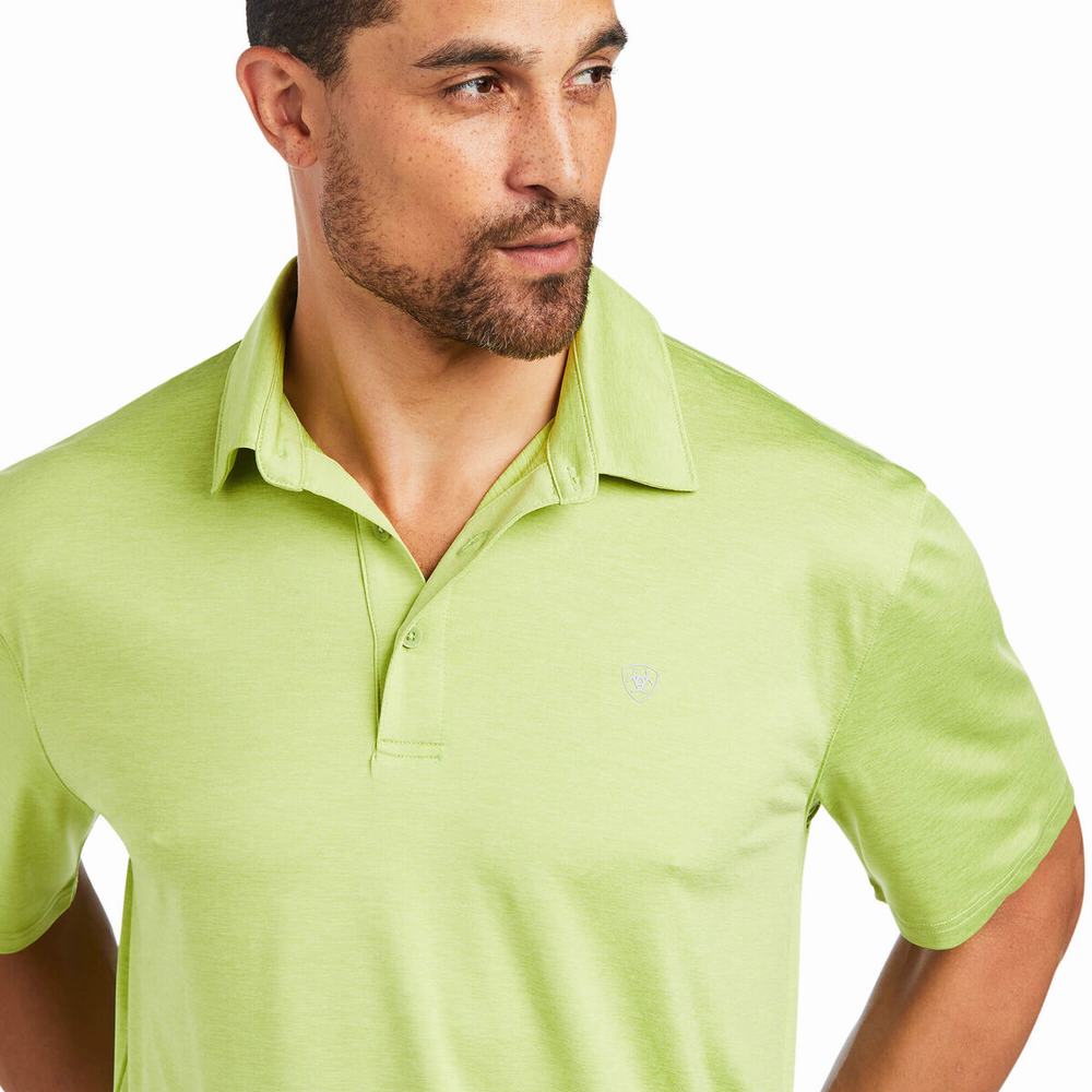 Magliette Polo Ariat Charger 2.0 Uomo Verdi Chiaro | IT584JOUX