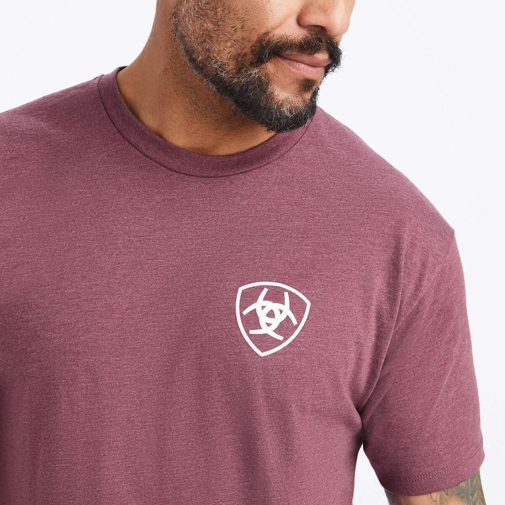 Magliette Polo Ariat Minimalist Uomo Bordeaux | IT657LRYH