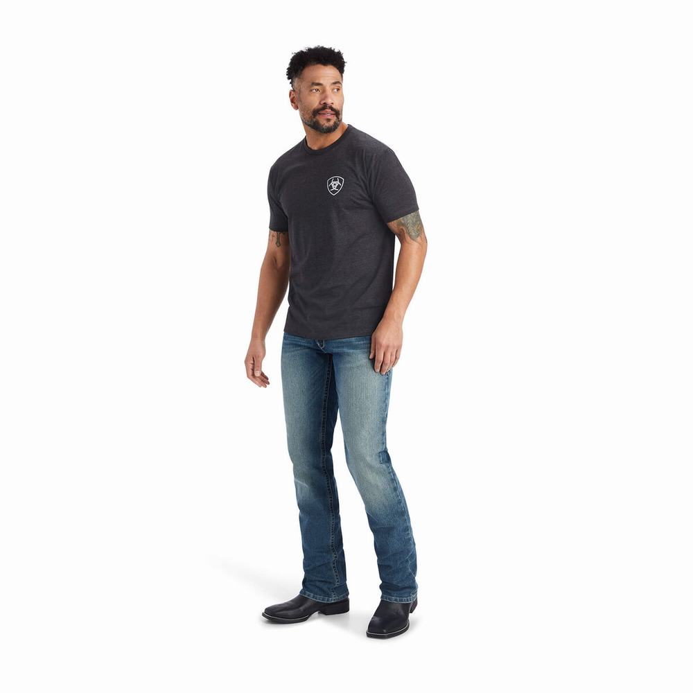 Magliette Polo Ariat Minimalist Uomo Grigie | IT680NHMT