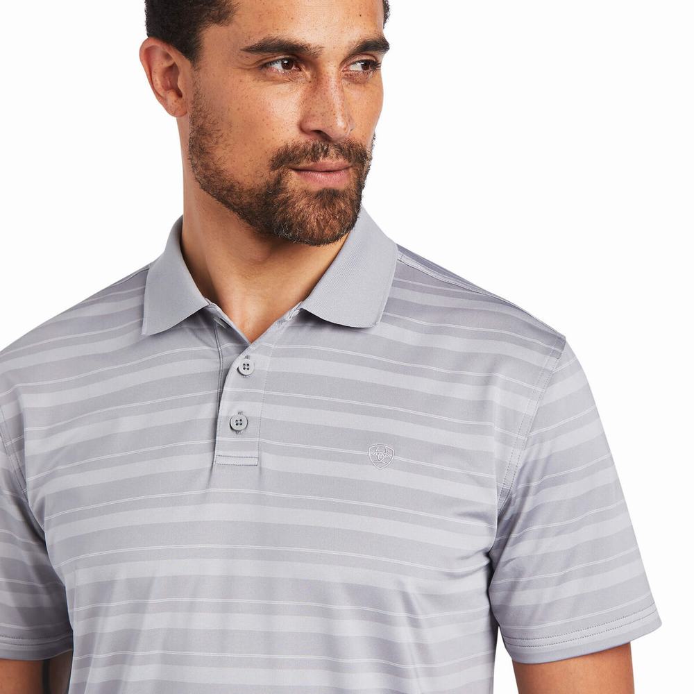 Magliette Polo Ariat Ombre Stripe Ftd Uomo Colorate | IT863QSKC