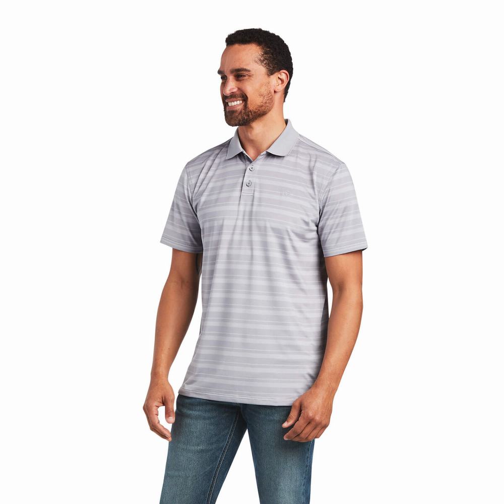 Magliette Polo Ariat Ombre Stripe Ftd Uomo Colorate | IT863QSKC