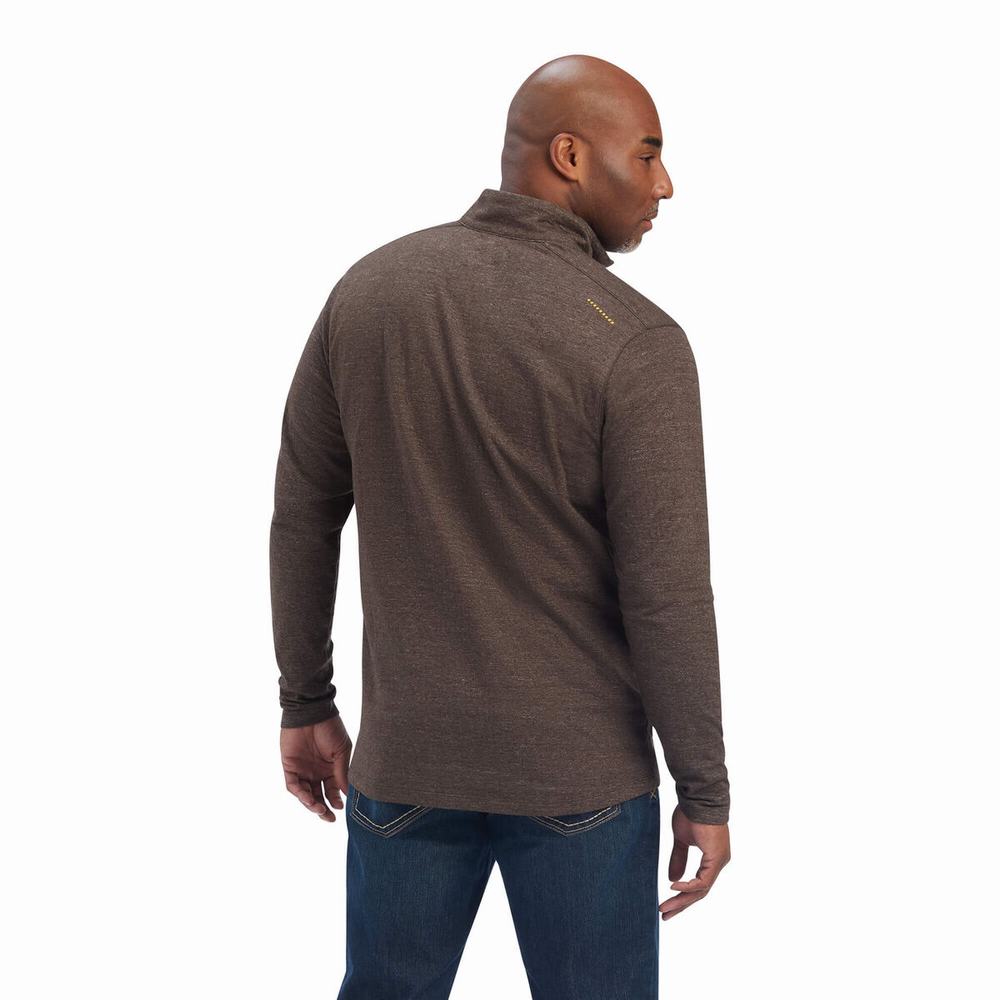 Magliette Polo Ariat Rebar Foundation 1/4 Zip Uomo Colorate | IT479IPTF