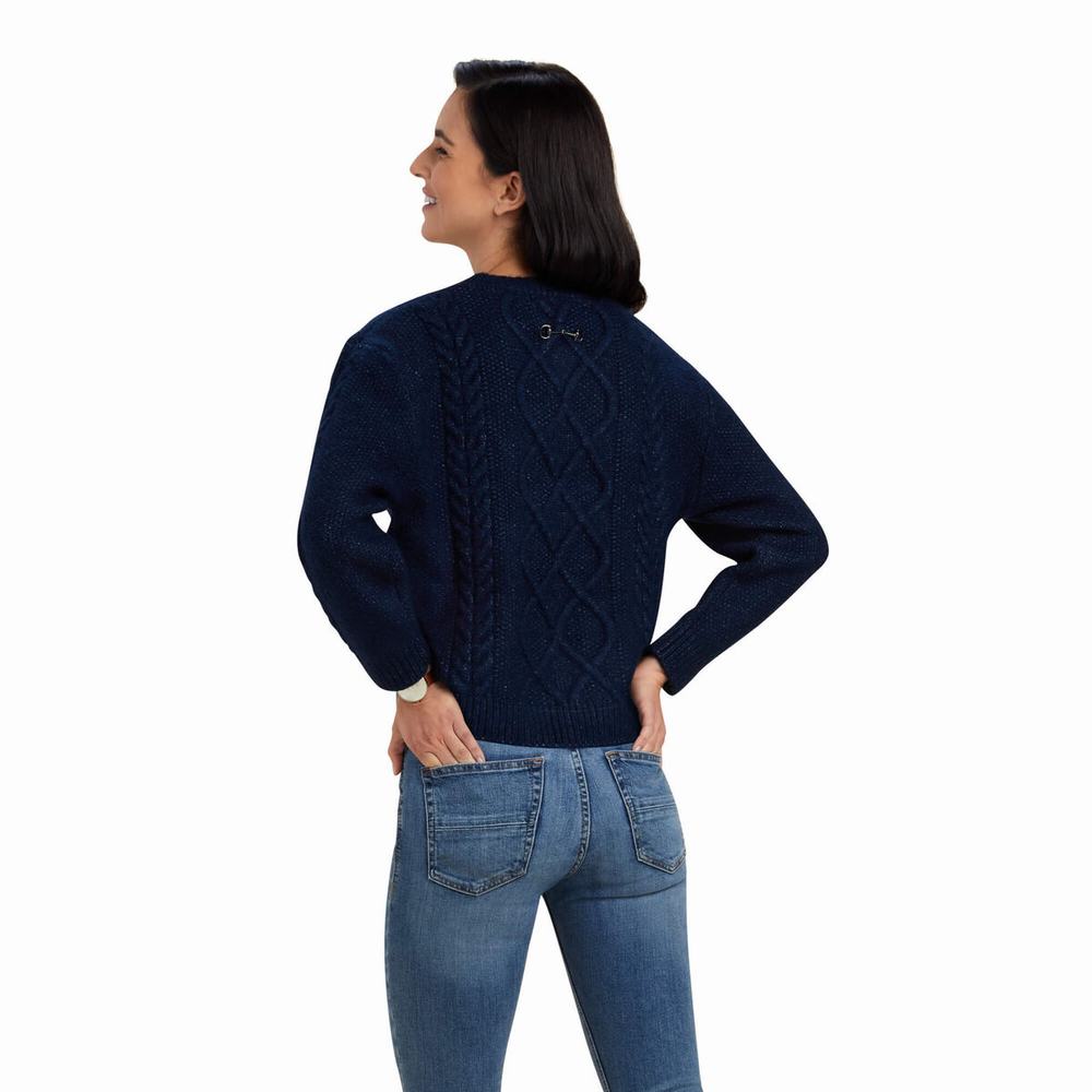 Maglioni Ariat Invernali Quarter Donna Blu Marino | IT829EMCF