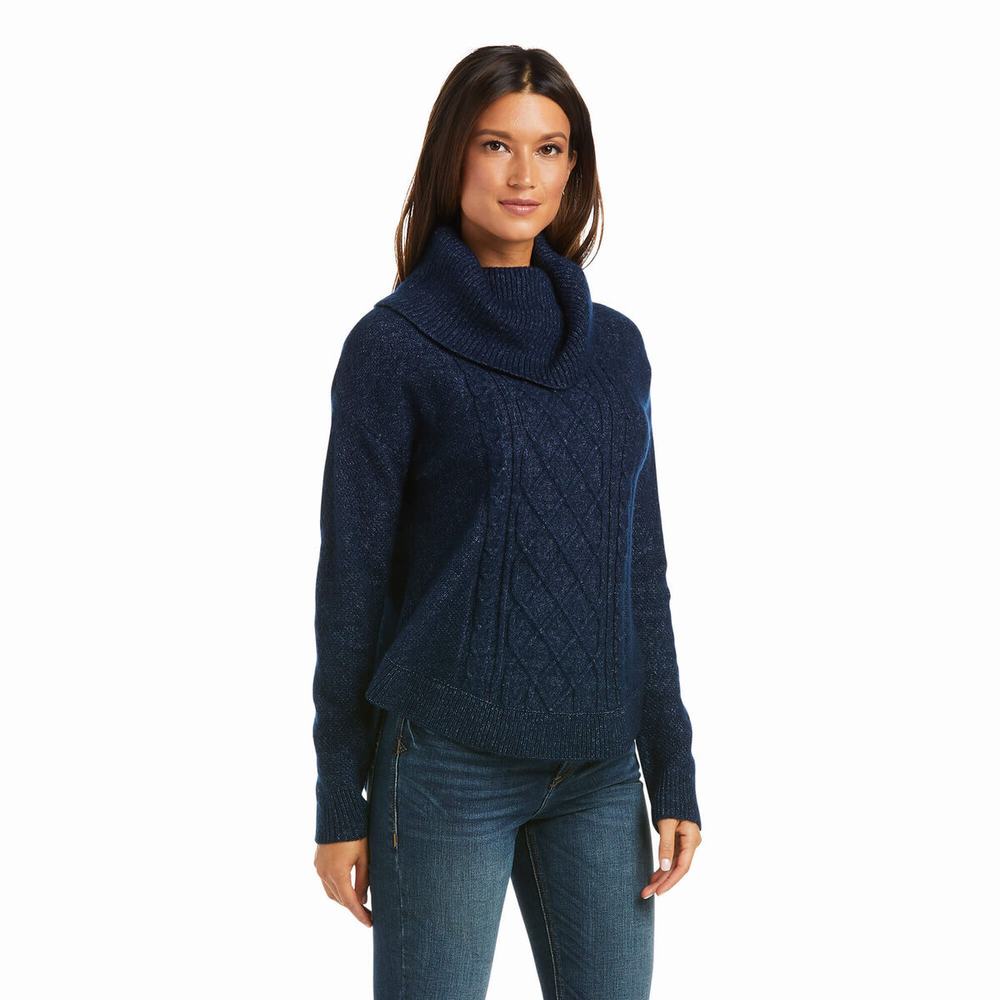 Maglioni Ariat Montara Donna Blu Marino | IT965GHCE