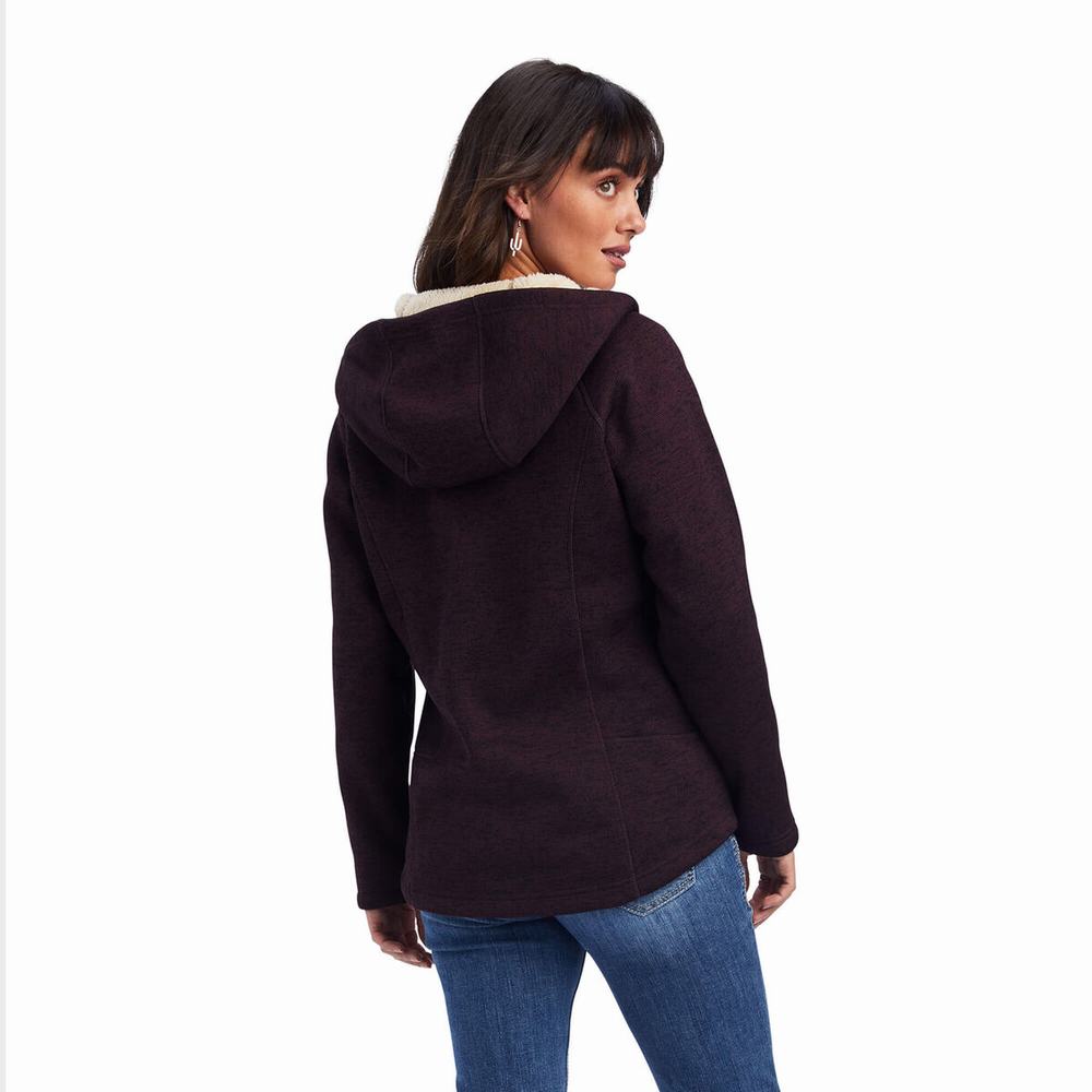 Maglioni Ariat REAL McCall Full Zip Donna Bordeaux | IT401ERMI