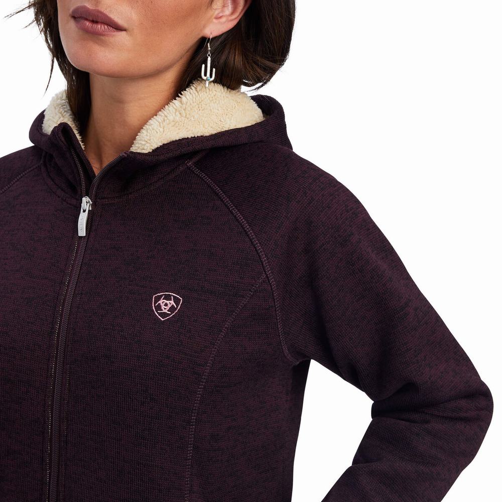 Maglioni Ariat REAL McCall Full Zip Donna Bordeaux | IT401ERMI