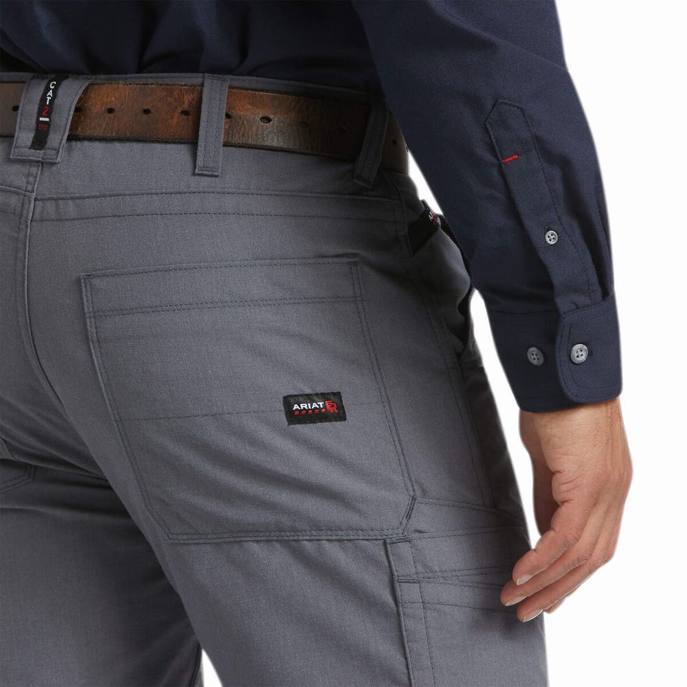 Pantaloni Ariat FR M5 DuraLight Ripstop Uomo Grigie | IT157VOQH