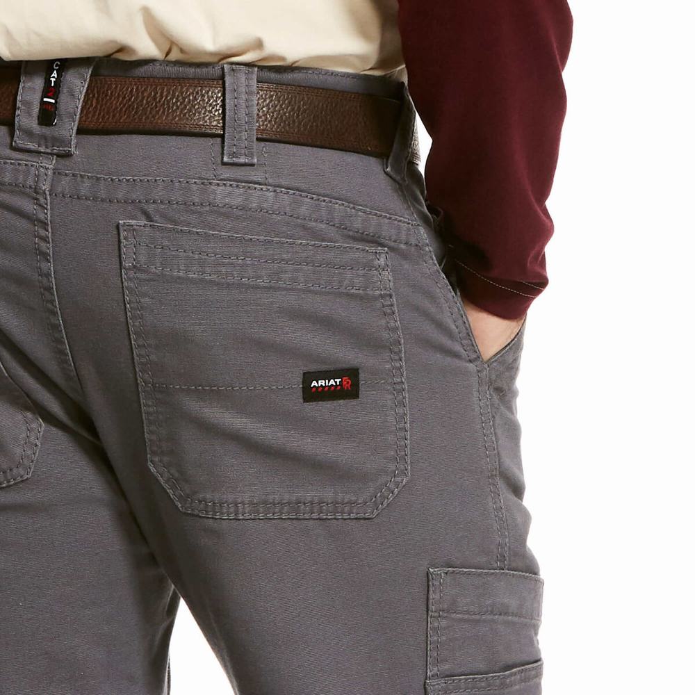 Pantaloni Ariat FR M5 Stretch DuraLight Tela Uomo Grigie | IT153NZYE