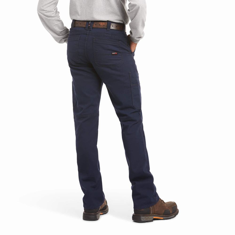 Pantaloni Ariat FR M5 Stretch DuraLight Tela Uomo Blu Marino | IT195JHBI