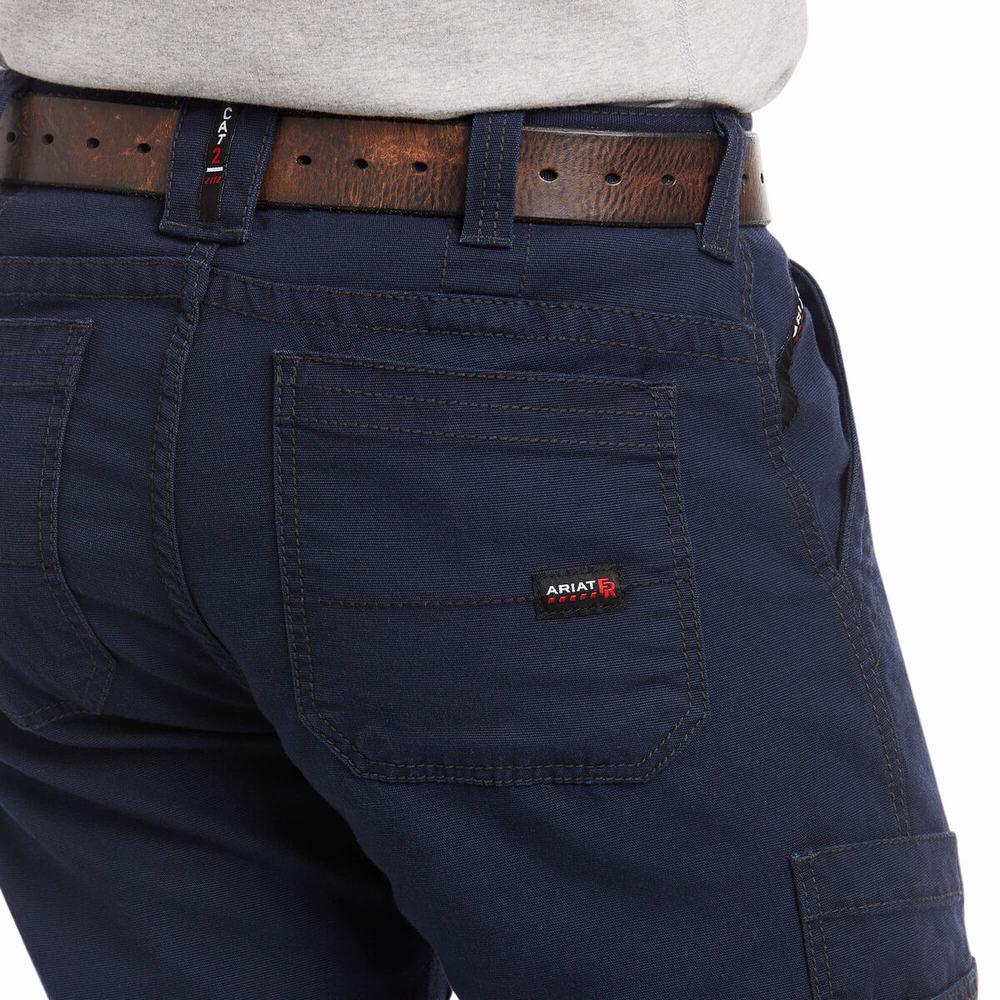 Pantaloni Ariat FR M5 Stretch DuraLight Tela Uomo Blu Marino | IT195JHBI