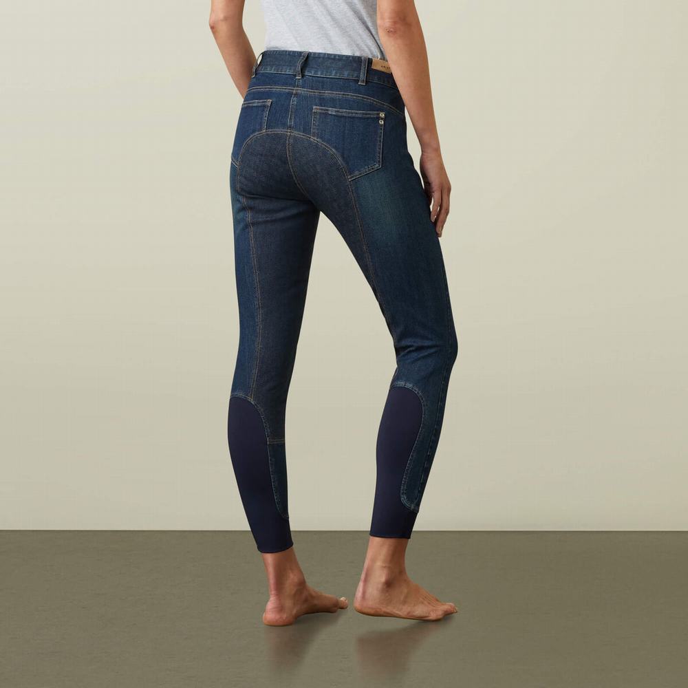 Pantaloni Ariat Halo Full Seat Breech Donna Blu | IT790IBLY