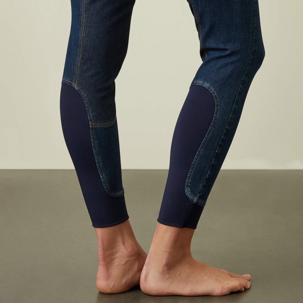 Pantaloni Ariat Halo Full Seat Breech Donna Blu | IT790IBLY