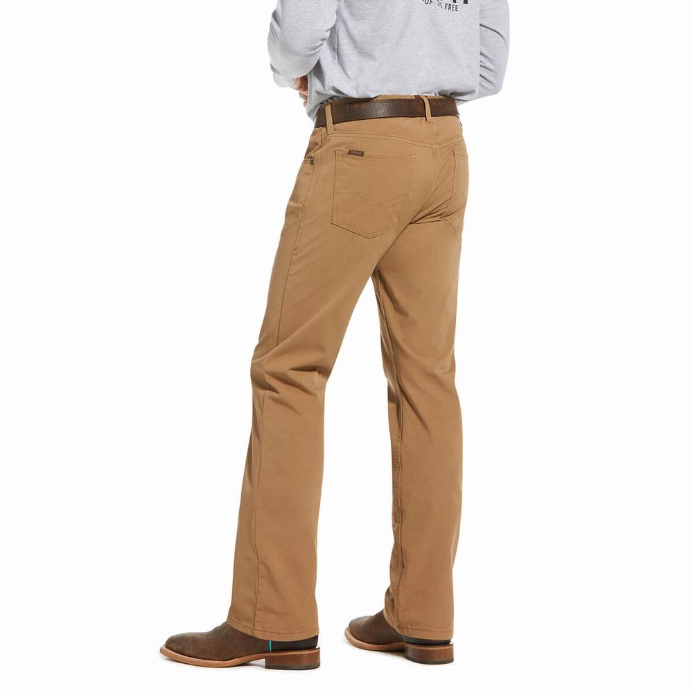 Pantaloni Ariat M5 Slim Stretch Boone Uomo Khaki | IT619YXQS