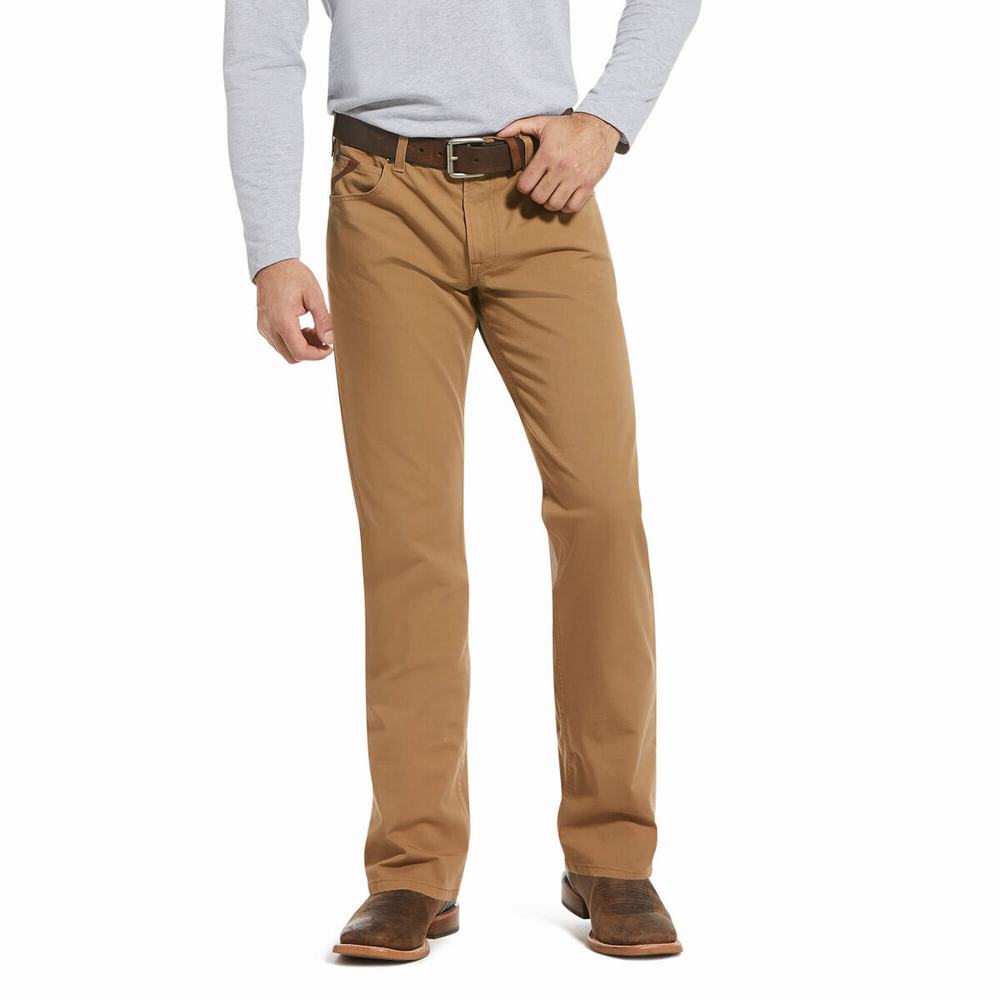 Pantaloni Ariat M5 Slim Stretch Boone Uomo Khaki | IT619YXQS