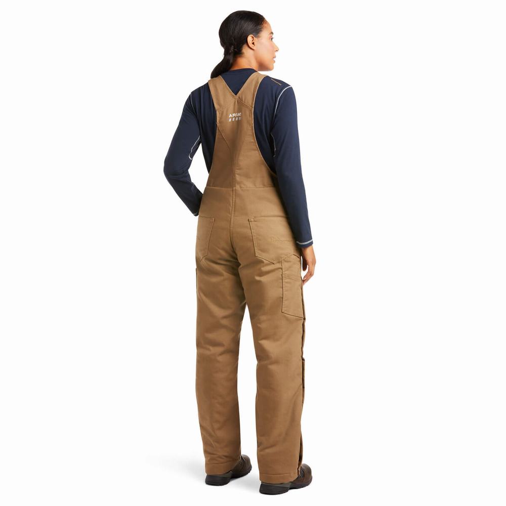 Pantaloni Ariat Rebar DuraCanvas Stretch Insulated Donna Khaki | IT591WIHC