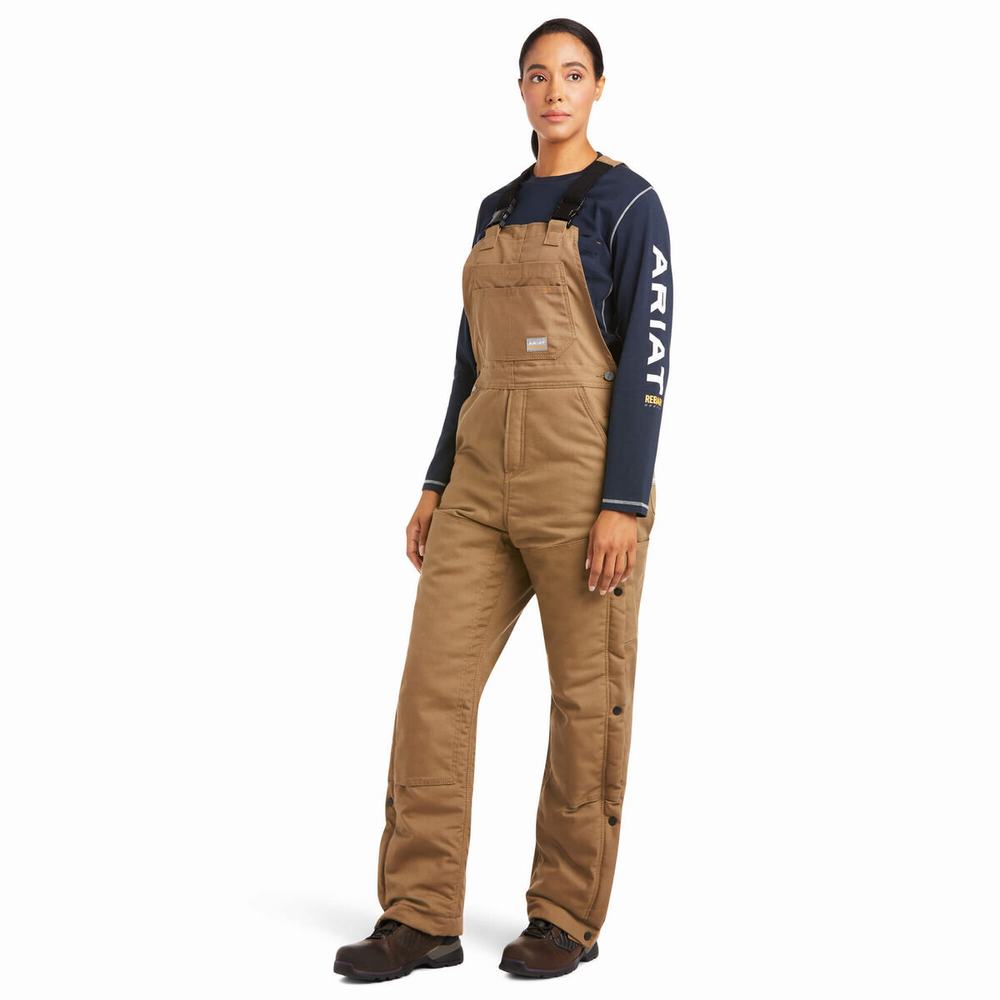 Pantaloni Ariat Rebar DuraCanvas Stretch Insulated Donna Khaki | IT591WIHC