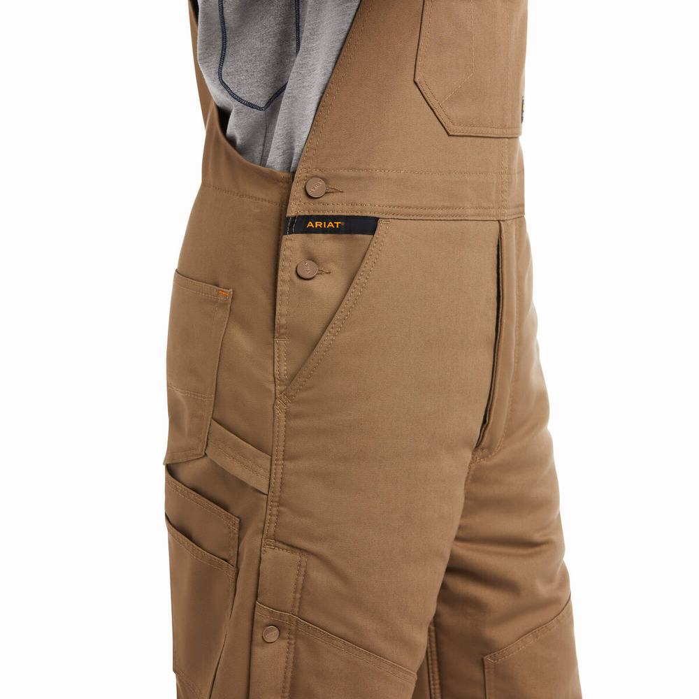 Pantaloni Ariat Rebar DuraCanvas Stretch Insulated Uomo Khaki | IT650YNLH