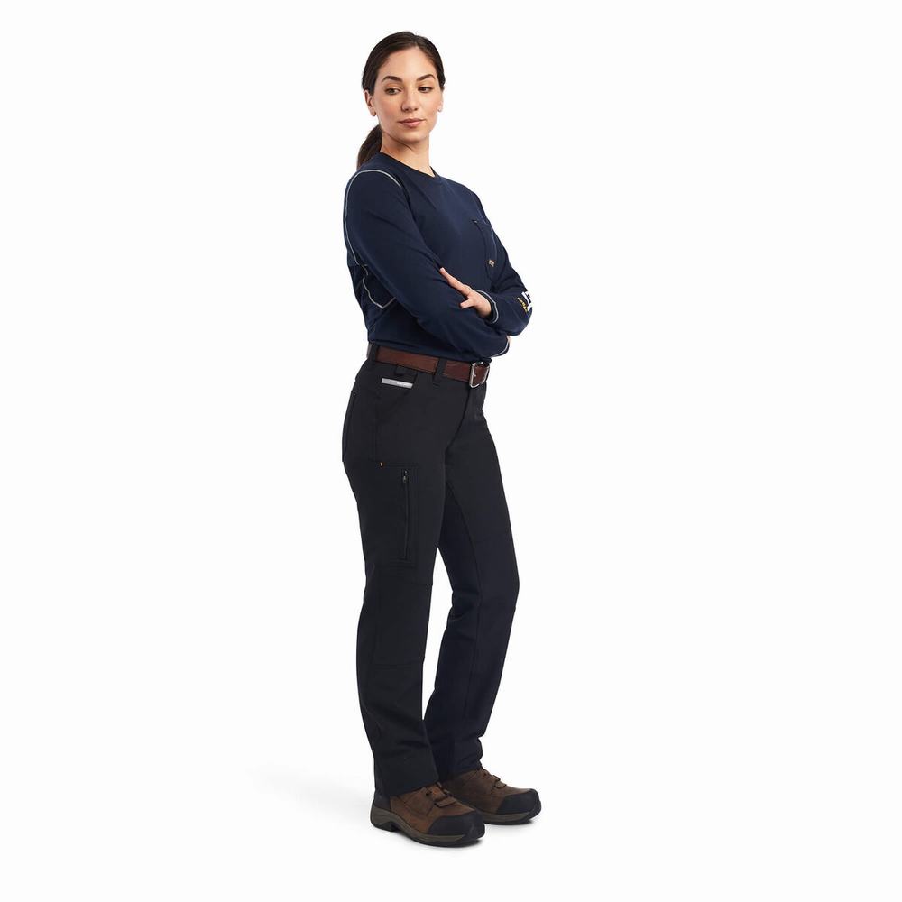 Pantaloni Ariat Rebar DuraStretch DriTEK Softshell Donna Nere | IT708HKIE