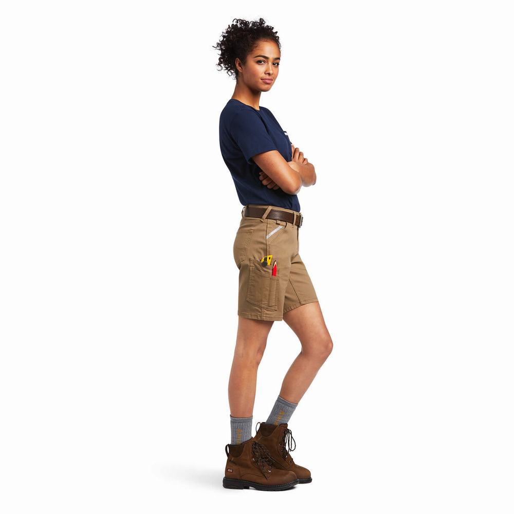 Pantaloni Ariat Rebar DuraStretch Made Tough Donna Khaki | IT103CGBH