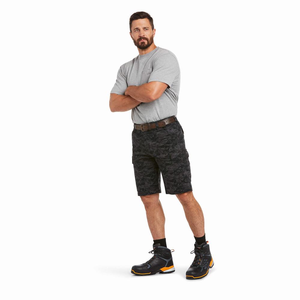 Pantaloni Ariat Rebar DuraStretch Made Tough Cargo Uomo Nere Camouflage | IT164MKTG