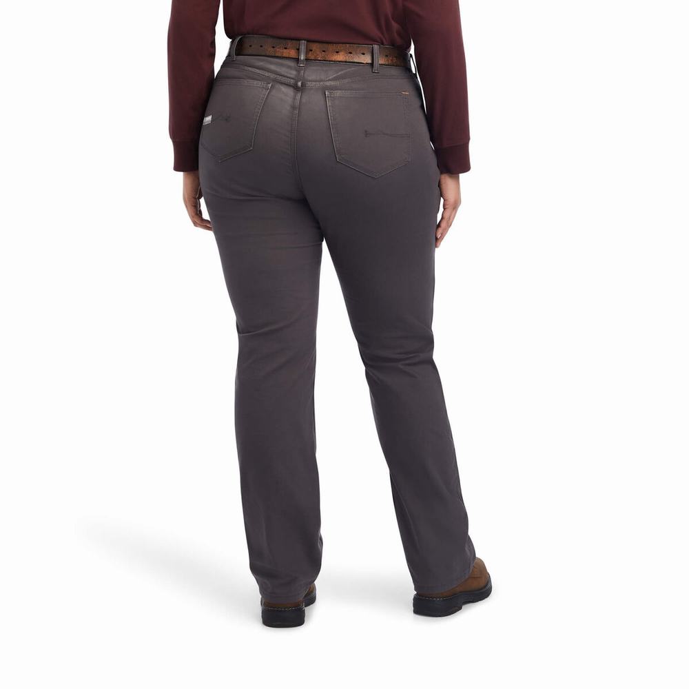 Pantaloni Ariat Rebar DuraStretch Made Tough Double Front Donna Grigie | IT216NQIL