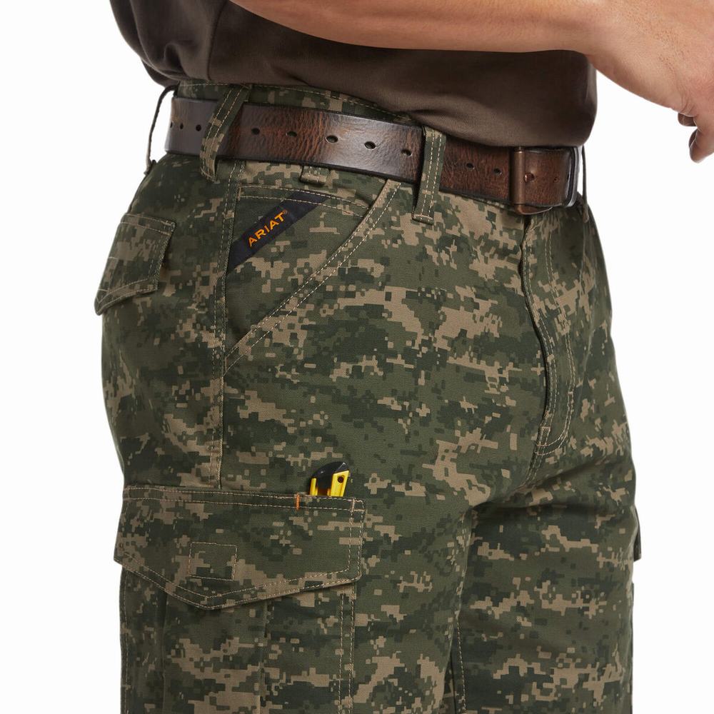 Pantaloni Ariat Rebar DuraStretch Made Tough Cargo Uomo Camouflage Profondo | IT329BMKP