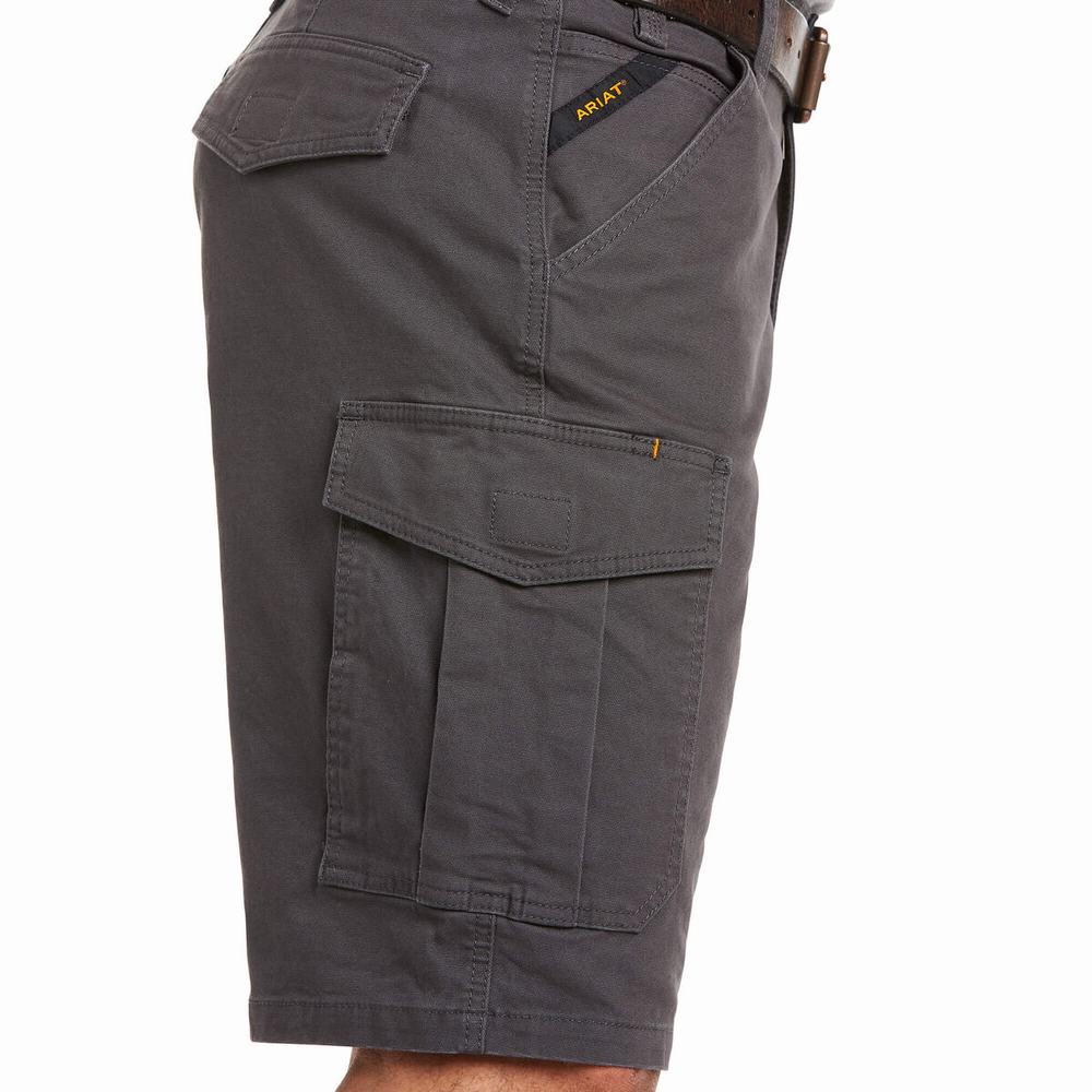 Pantaloni Ariat Rebar DuraStretch Made Tough Cargo Uomo Grigie | IT617EUBR