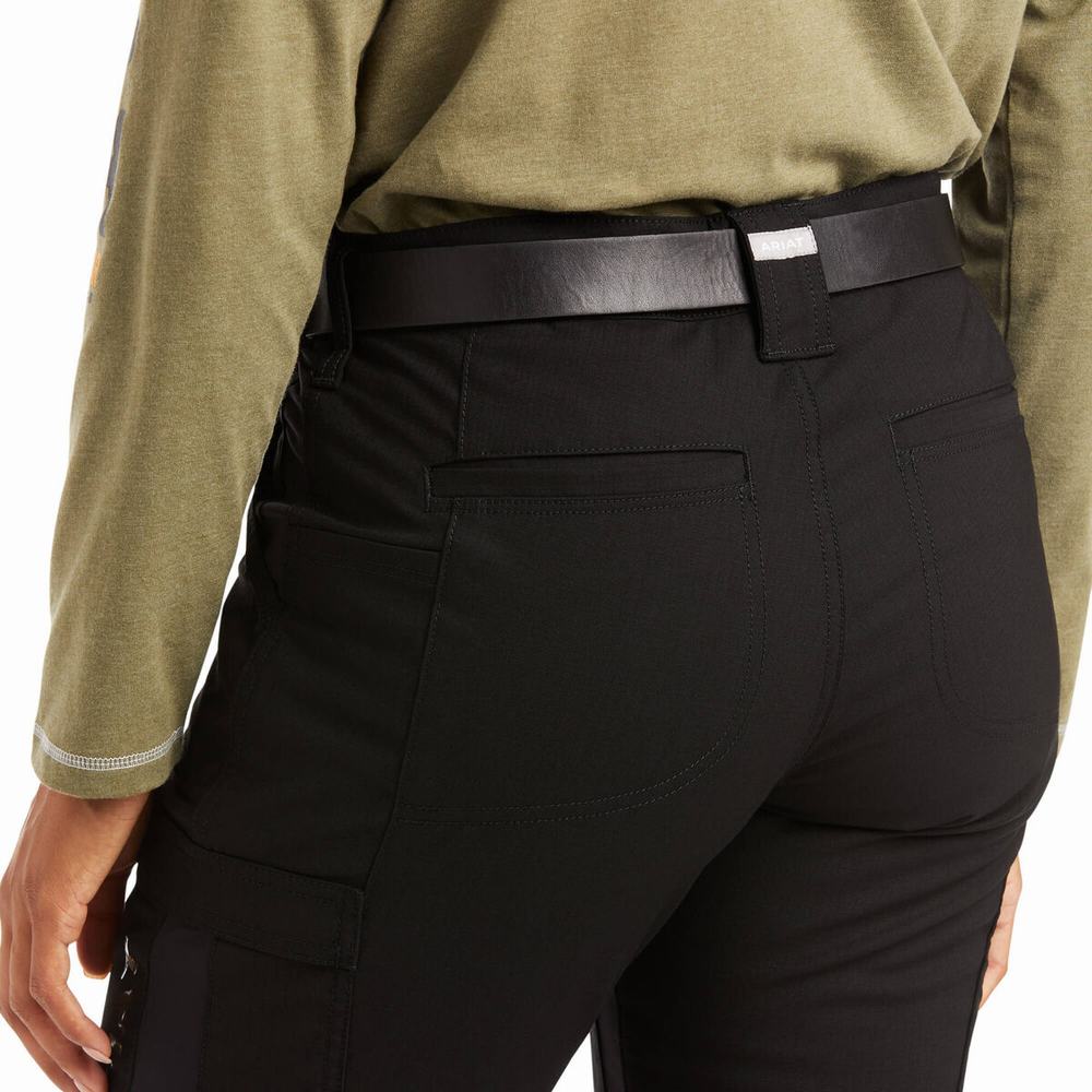 Pantaloni Ariat Rebar DuraStretch Ripstop Cargo Leg Donna Nere | IT752DIPE