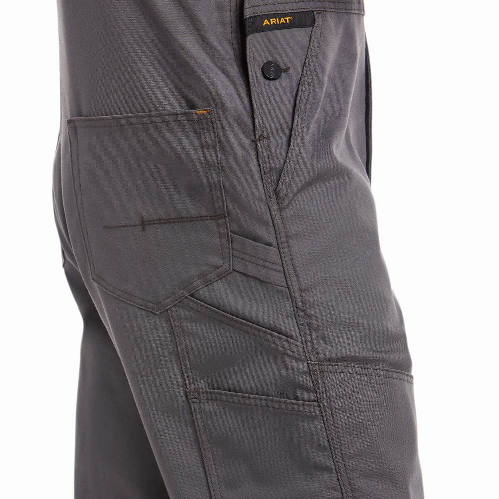 Pantaloni Ariat Rebar Duracanvas Unlined Uomo Grigie | IT196SUBD