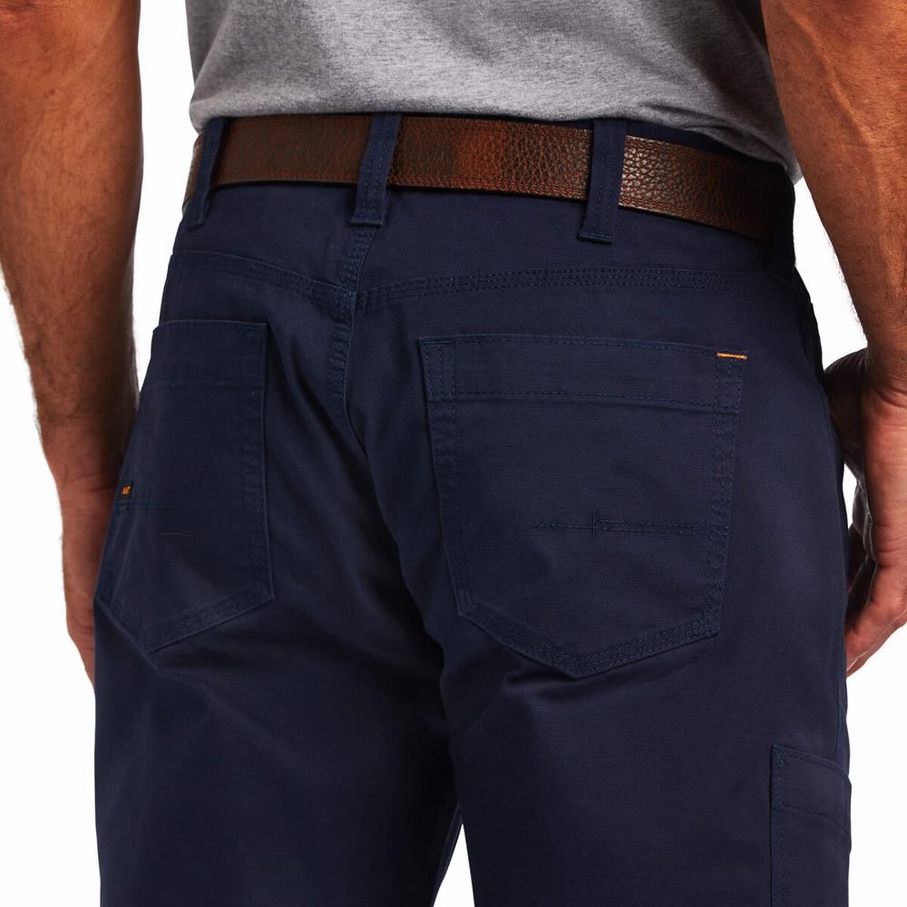 Pantaloni Ariat Rebar M4 Low Rise DuraStretch Made Tough Uomo Blu Marino | IT570FUAE