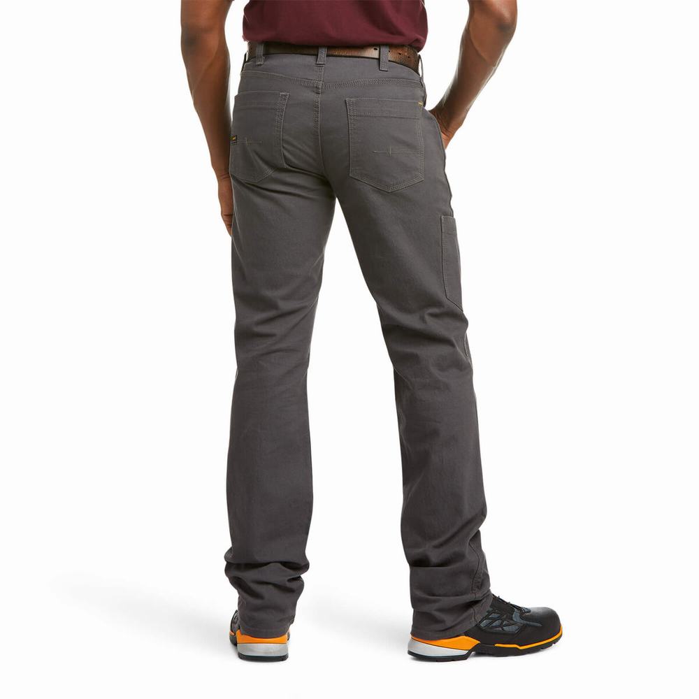 Pantaloni Ariat Rebar M4 Low Rise DuraStretch Made Tough Uomo Grigie | IT782WVPZ