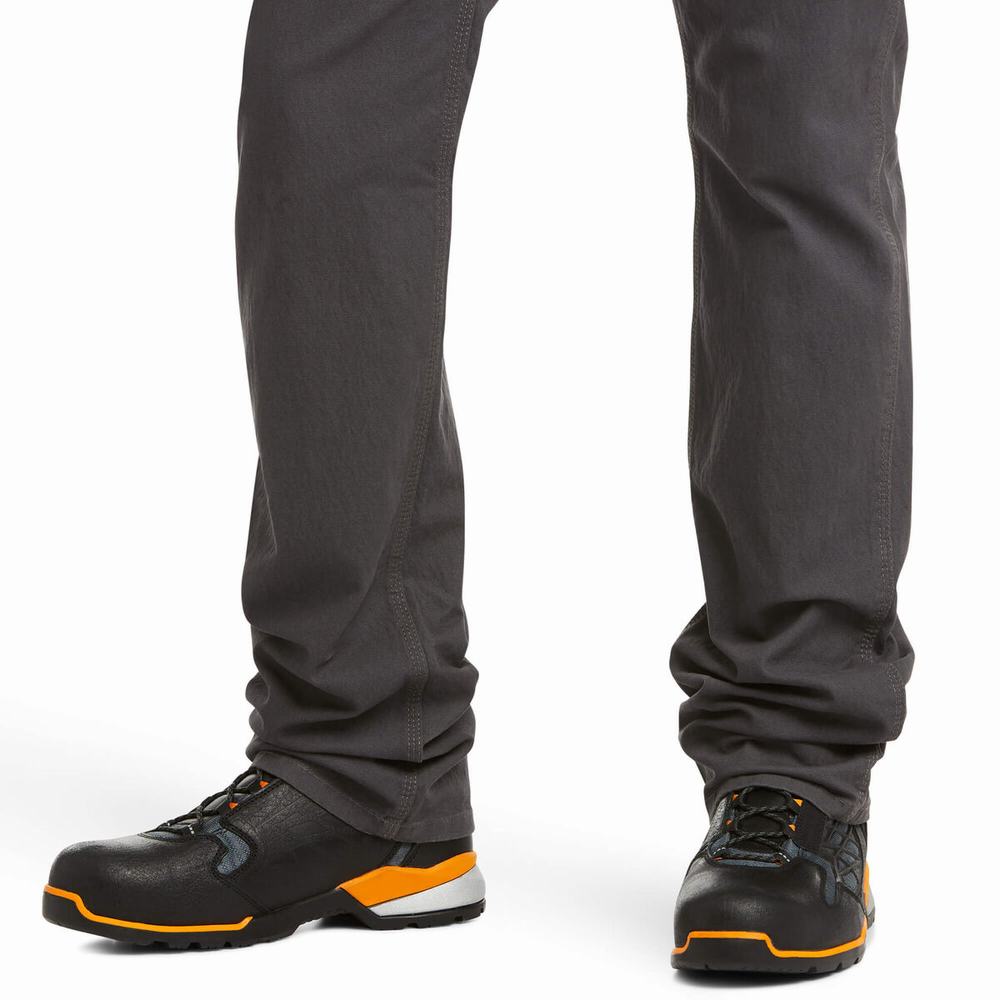 Pantaloni Ariat Rebar M4 Low Rise DuraStretch Made Tough Uomo Grigie | IT782WVPZ