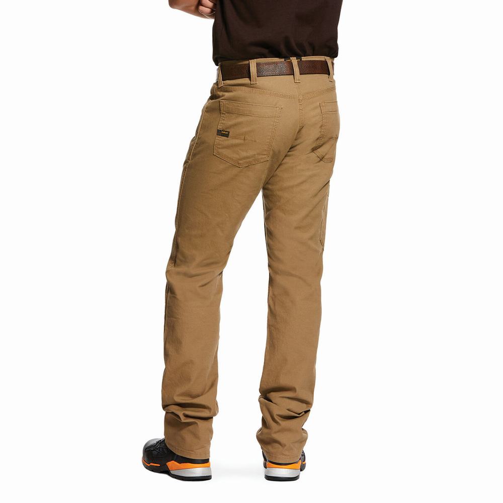 Pantaloni Ariat Rebar M4 Low Rise DuraStretch Made Tough Uomo Khaki | IT980ZHGA