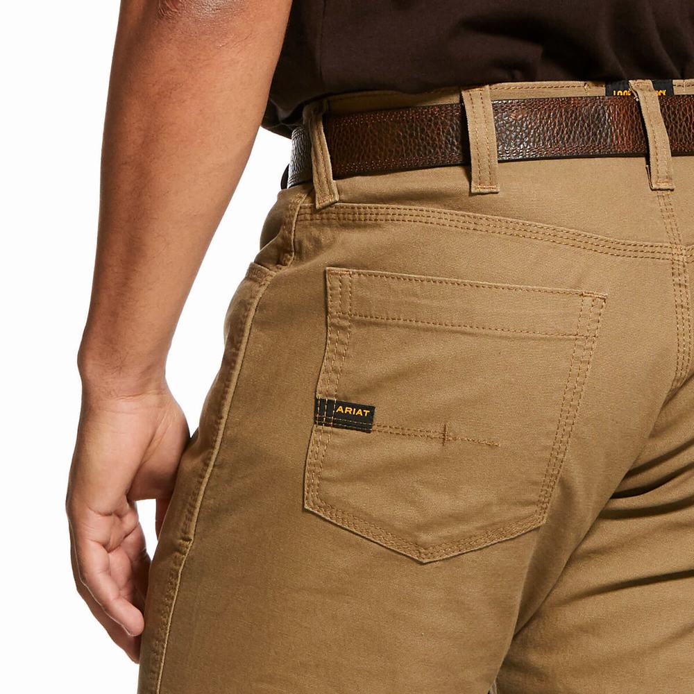 Pantaloni Ariat Rebar M4 Low Rise DuraStretch Made Tough Uomo Khaki | IT980ZHGA