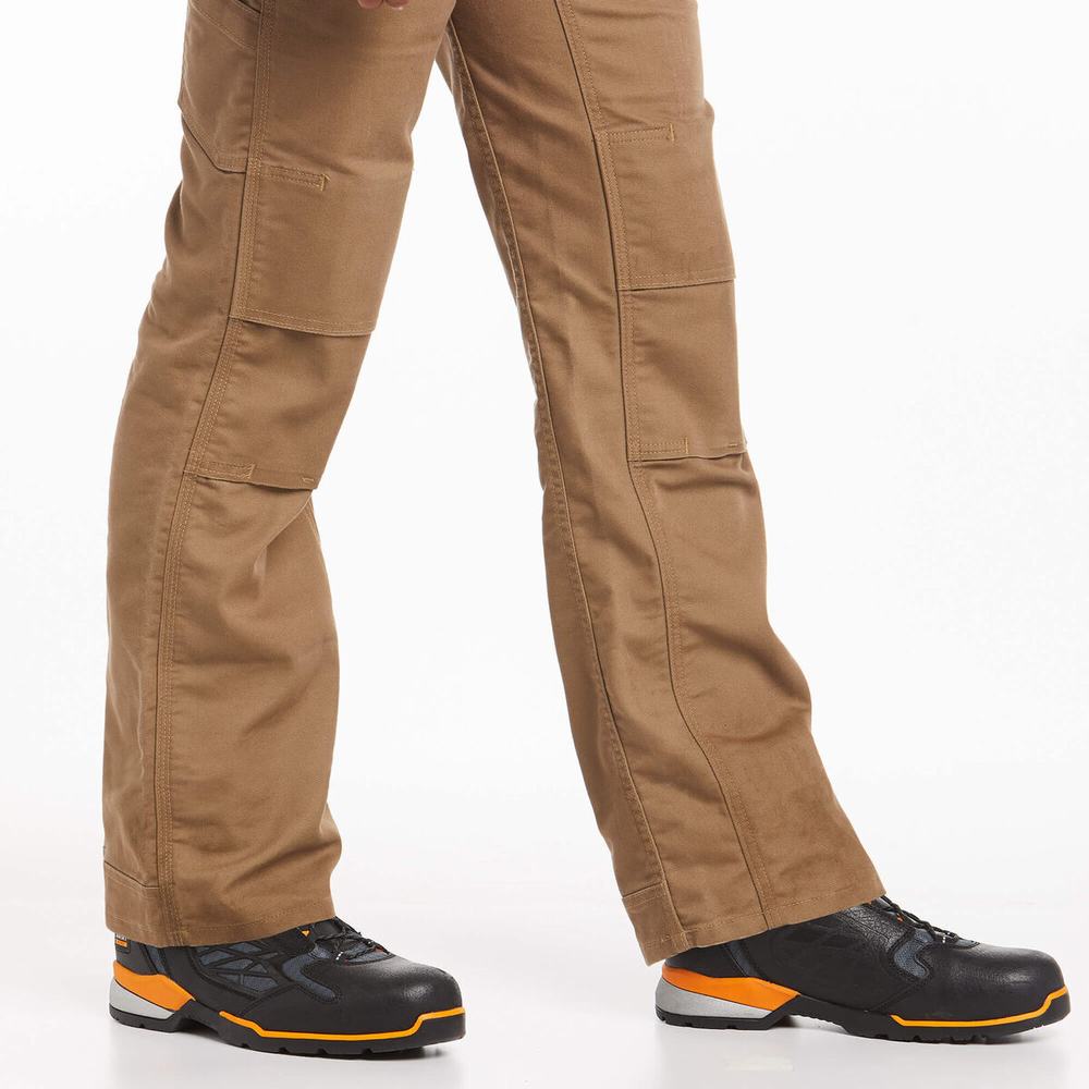 Pantaloni Ariat Rebar M4 Relaxed DuraStretch Tela Utility Cut Uomo Khaki | IT679VXWF