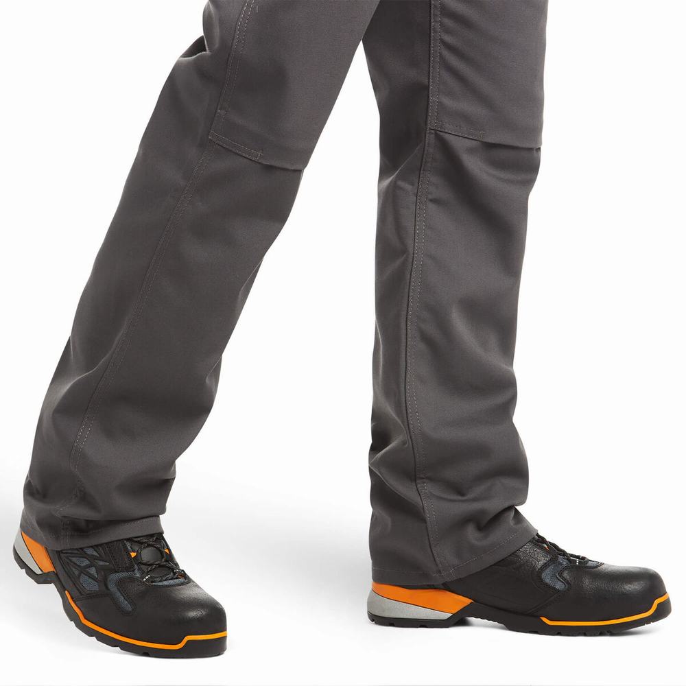 Pantaloni Ariat Rebar M4 Relaxed DuraStretch Tela 5 Pocket Cut Uomo Grigie | IT751LPFO