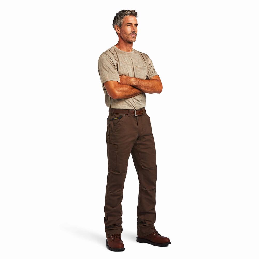 Pantaloni Ariat Rebar M5 DuraStretch Washed Twill Dungaree Leg Uomo Colorate | IT327YTSF