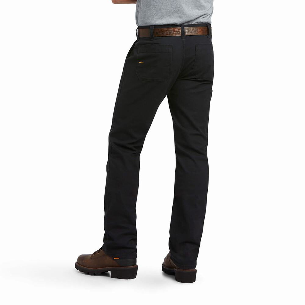 Pantaloni Ariat Rebar M7 Slim DuraStretch Made Tough Double Front Uomo Nere | IT132YDPX