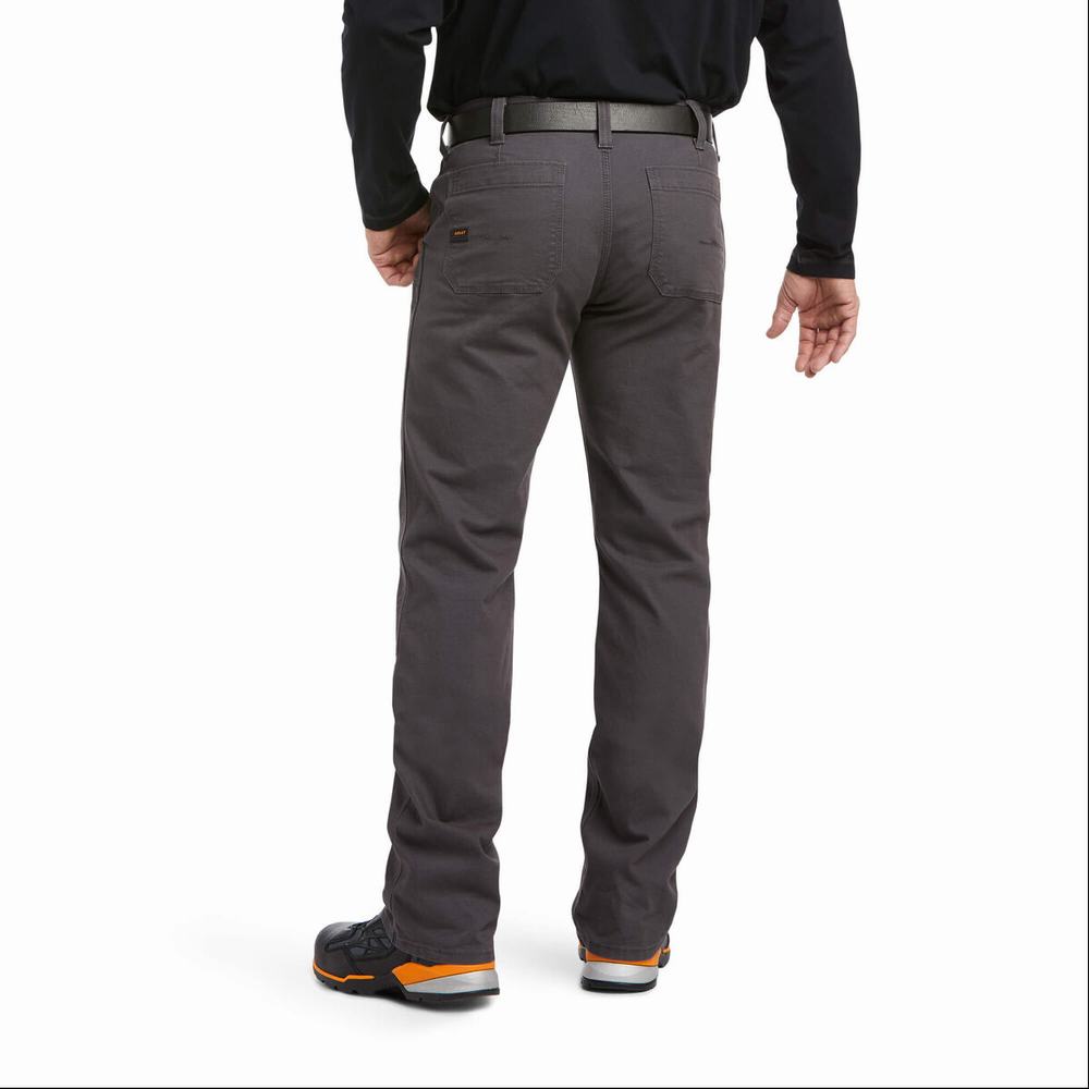 Pantaloni Ariat Rebar M7 Slim DuraStretch Made Tough Double Front Uomo Grigie | IT523AIDK