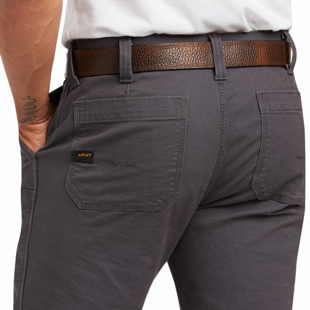 Pantaloni Ariat Rebar M7 Slim DuraStretch Made Tough Double Front Uomo Grigie | IT523AIDK