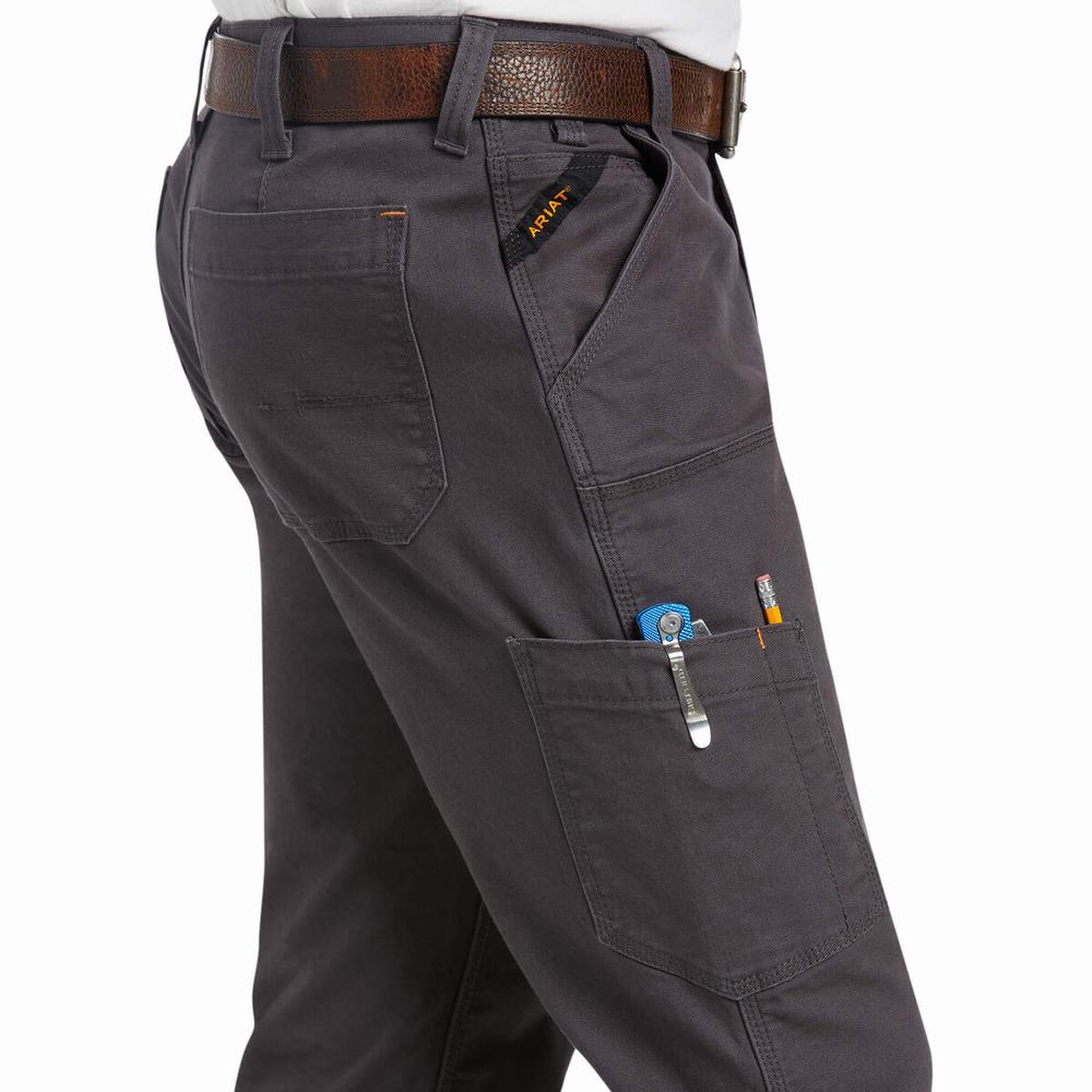 Pantaloni Ariat Rebar M7 Slim DuraStretch Made Tough Double Front Uomo Grigie | IT523AIDK