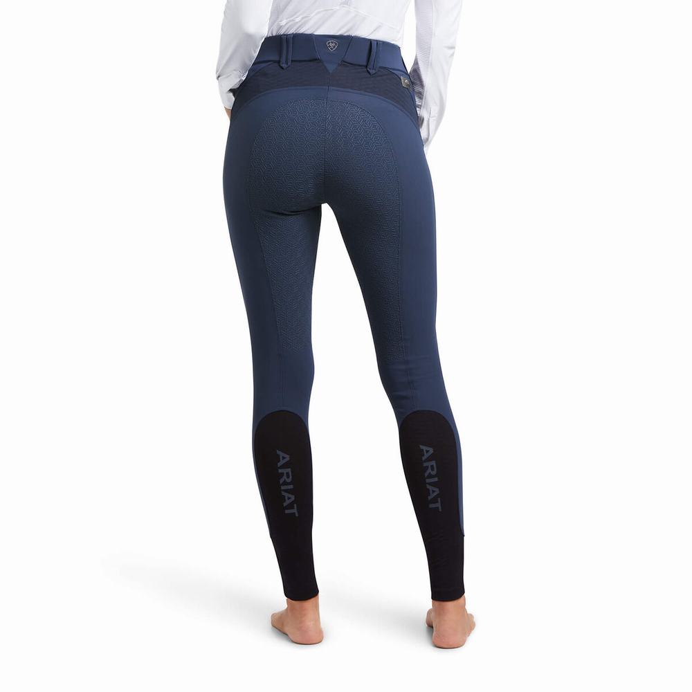 Pantaloni Ariat Tri Factor X Bellatrix Full Seat Breech Donna Blu | IT612HYTN