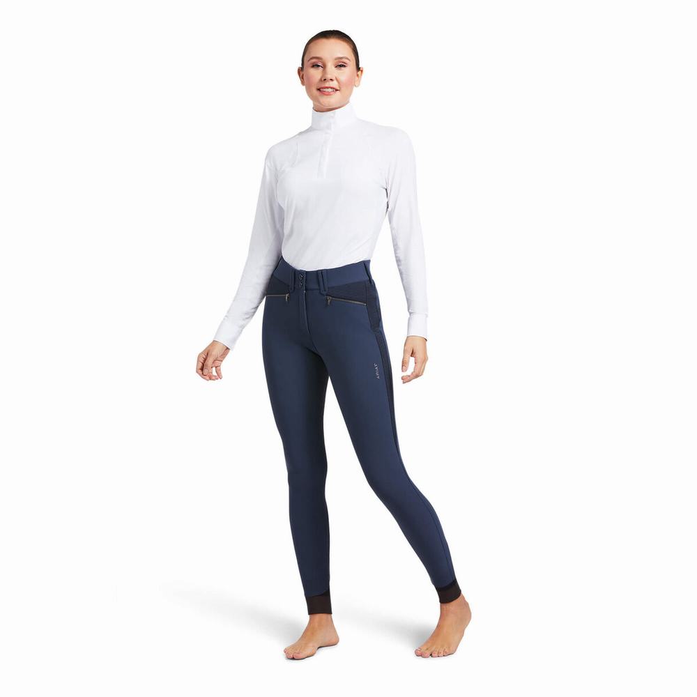 Pantaloni Ariat Tri Factor X Bellatrix Full Seat Breech Donna Blu | IT612HYTN