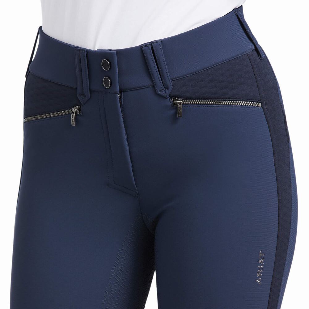 Pantaloni Ariat Tri Factor X Bellatrix Full Seat Breech Donna Blu | IT612HYTN