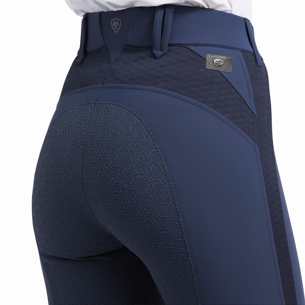 Pantaloni Ariat Tri Factor X Bellatrix Full Seat Breech Donna Blu | IT612HYTN