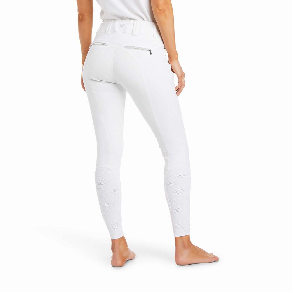 Pantaloni Ariat Tri Factor X Grip Full Seat Breech Donna Bianche | IT846CUOK