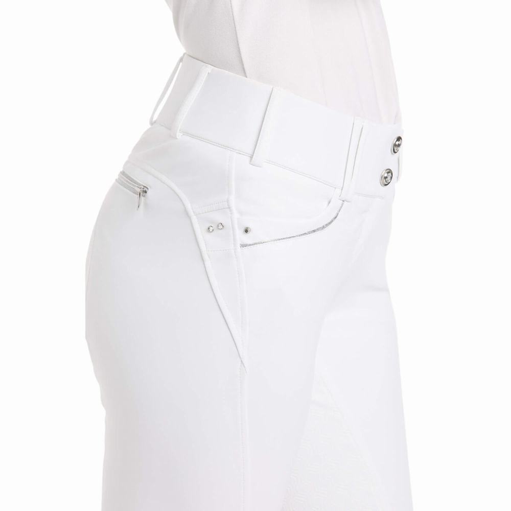 Pantaloni Ariat Tri Factor X Grip Full Seat Breech Donna Bianche | IT846CUOK