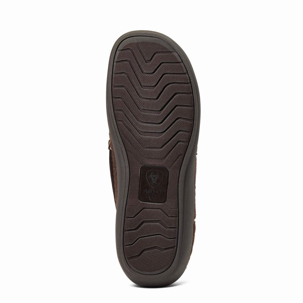 Pantofole Ariat Lost Lake Moccasin Uomo Cioccolato | IT213DYOS