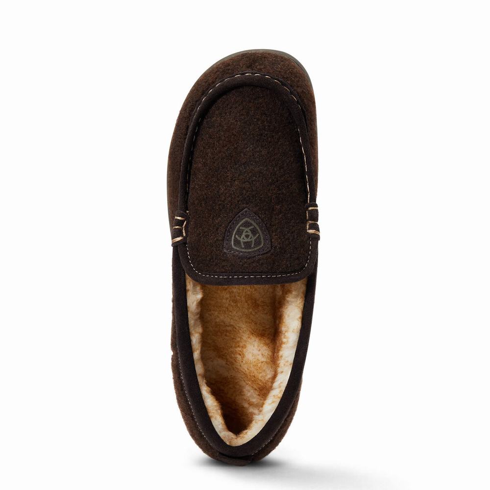 Pantofole Ariat Lost Lake Moccasin Uomo Cioccolato | IT213DYOS